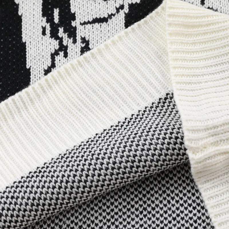 Уличная одежда в стиле хип-хоп вязаный свитер аниме пуловер для девочек с