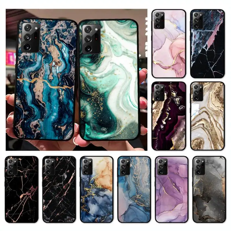 

Fashionable Marble Print Phone Case For Samsung Galaxy Note 10Pro Note20ultra note20 note10lite M30S Coque