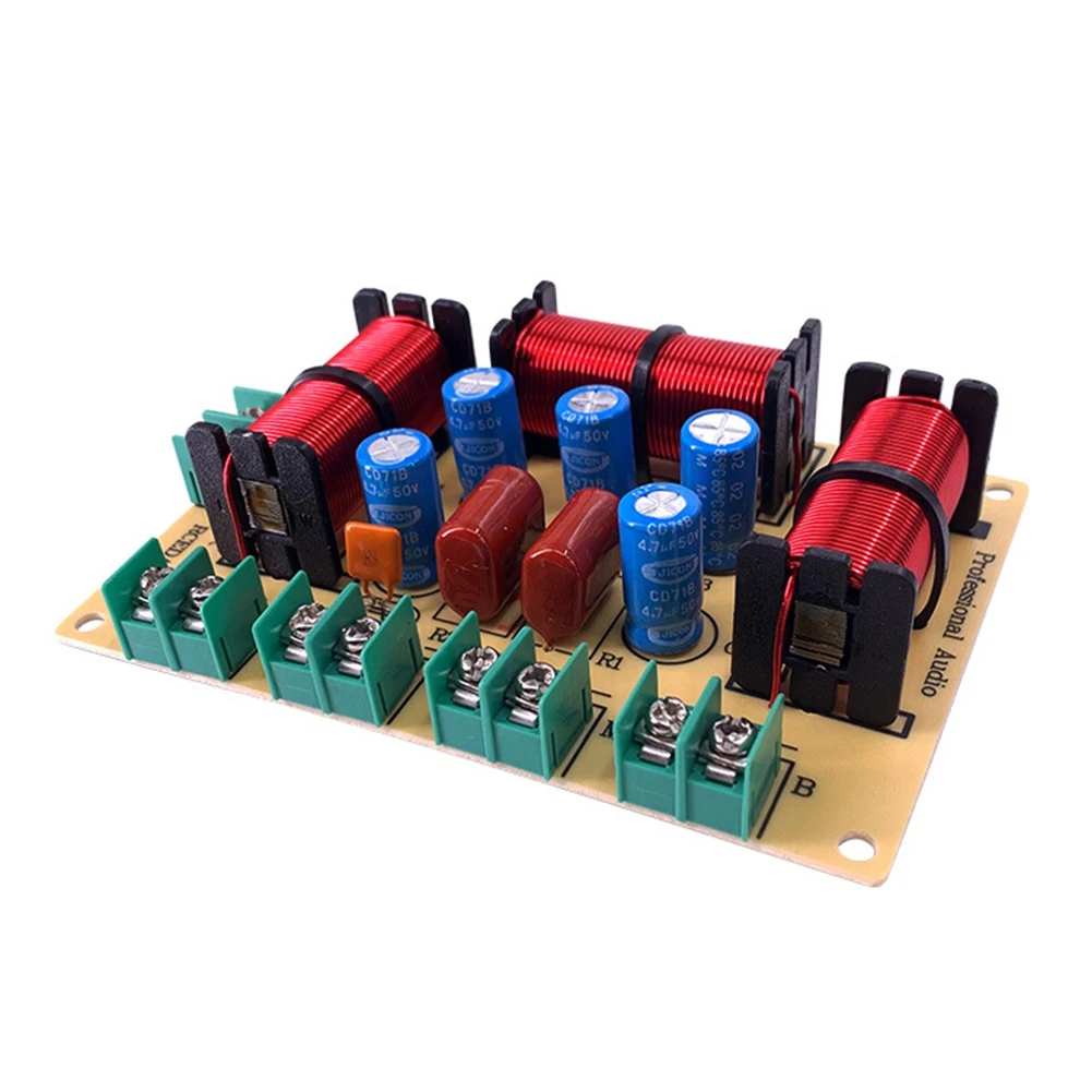 

120W 4 Way Crossover Audio Speaker Crossover Dual Bass + Midrange + Treble Frequency Divider KTV Professional Crossover