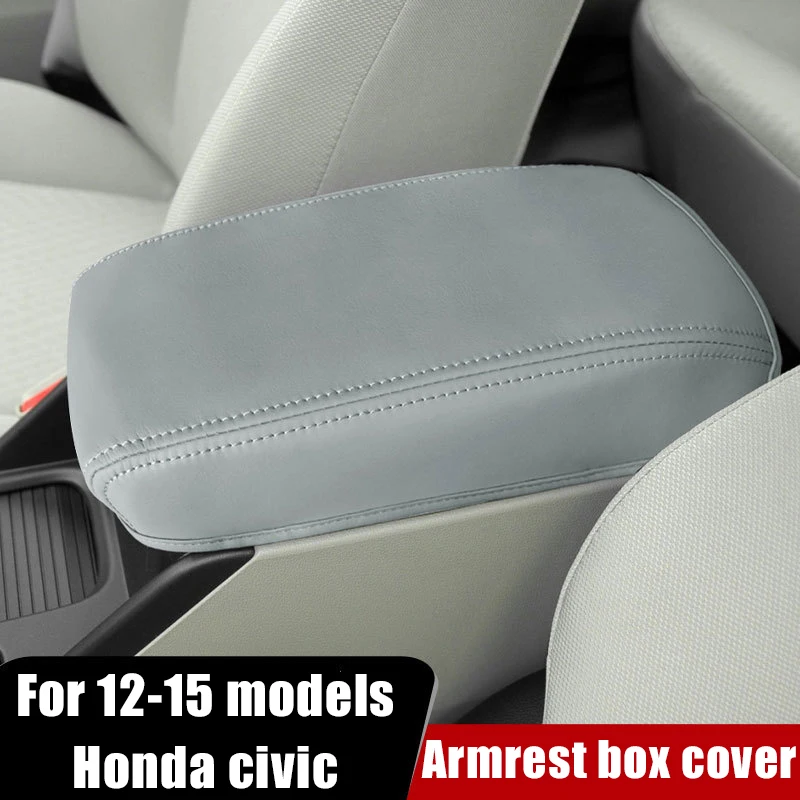 

Applicable To Armrest Box Cover for Honda Civic 2012 2013 2014 2015 Fiber Leather /Plush Car Handrail Center Console Pad