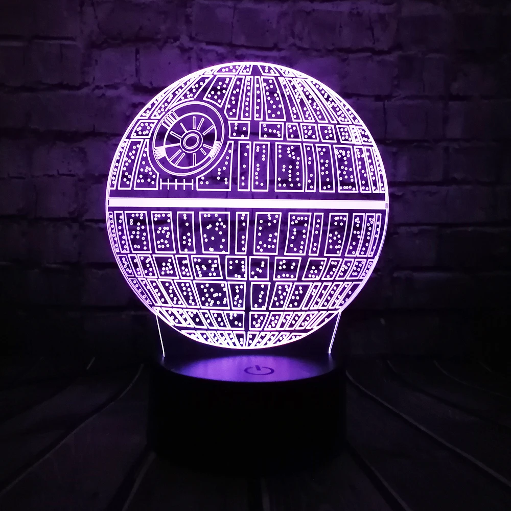 

Death Star 3D USB LED Lamp Cartoon Colorful Ball Bulb Atmosphere lava Night Lights lighting Gifts