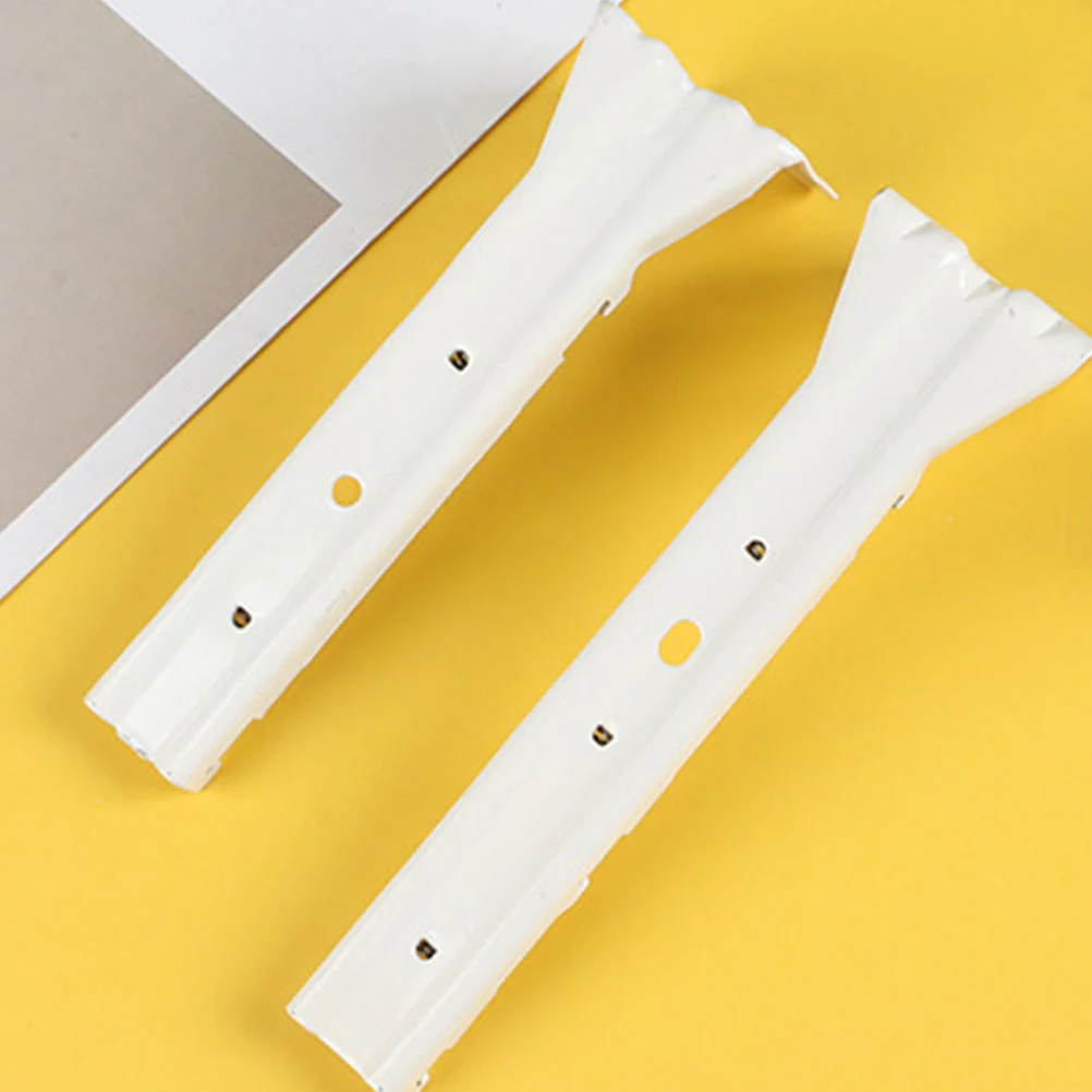 

6 Pcs Window Shades Home Curtain Track Mounting Tool Wall Hardware Bracket Metal Installation Code Ceiling Stand White