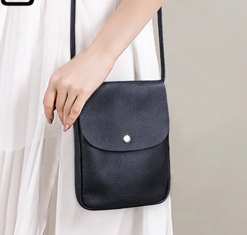 

Mobile Phone Bag Messenger Mini Bag 2022 New Fashion Leather Vertical Vertical Put On Mobile Phone Bag Small Shoulder Bag