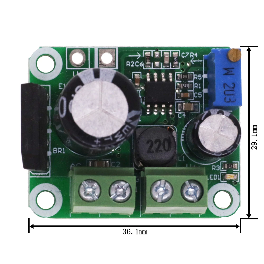 Регулируемый понижающий преобразователь Модуль питания 2A AC 5-20V DC 5-32V Выход 3 3-18V