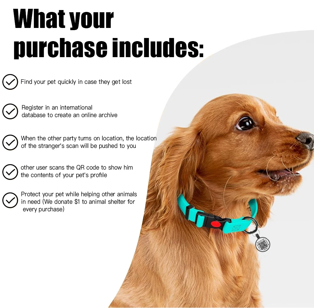 Qr-код принадлежности для собак QR-метка бирки домашних животных нет подписки