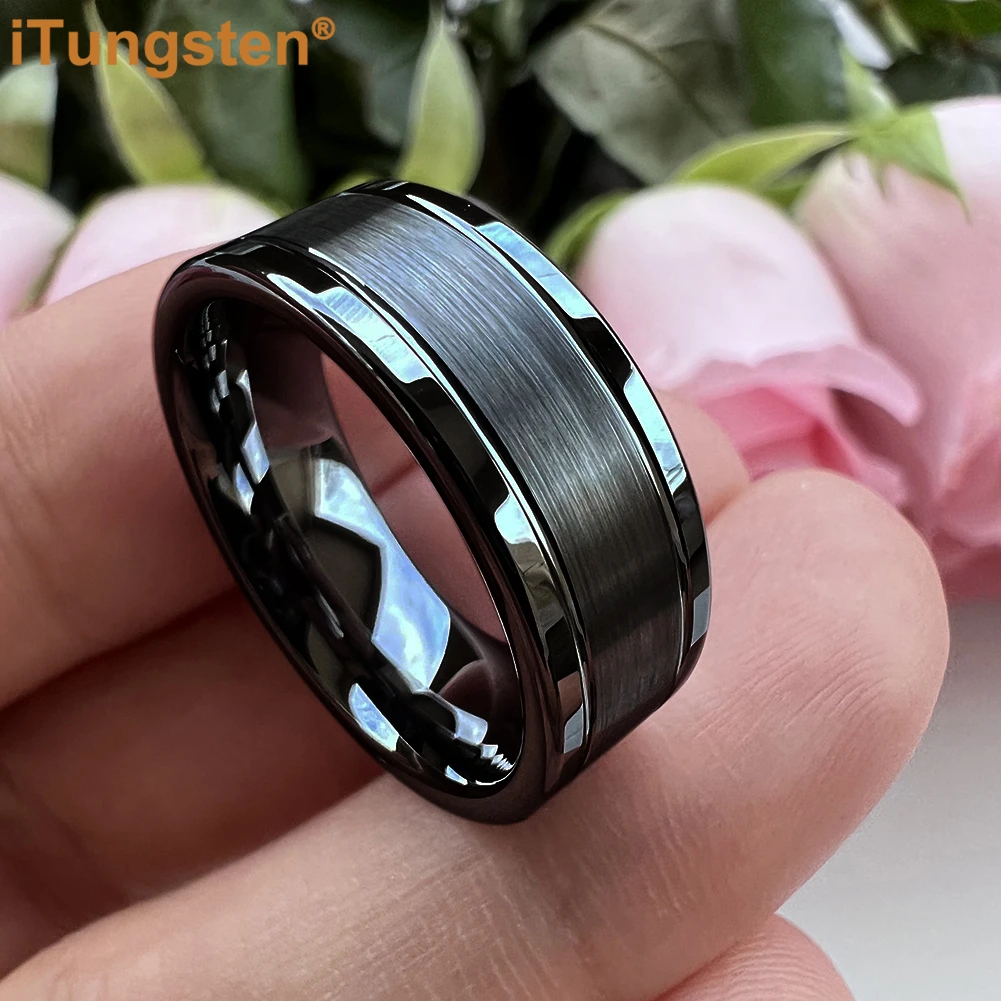 Кольцо iTungsten 8 мм Forever для мужчин и женщин классическое вольфрамовое обручальное