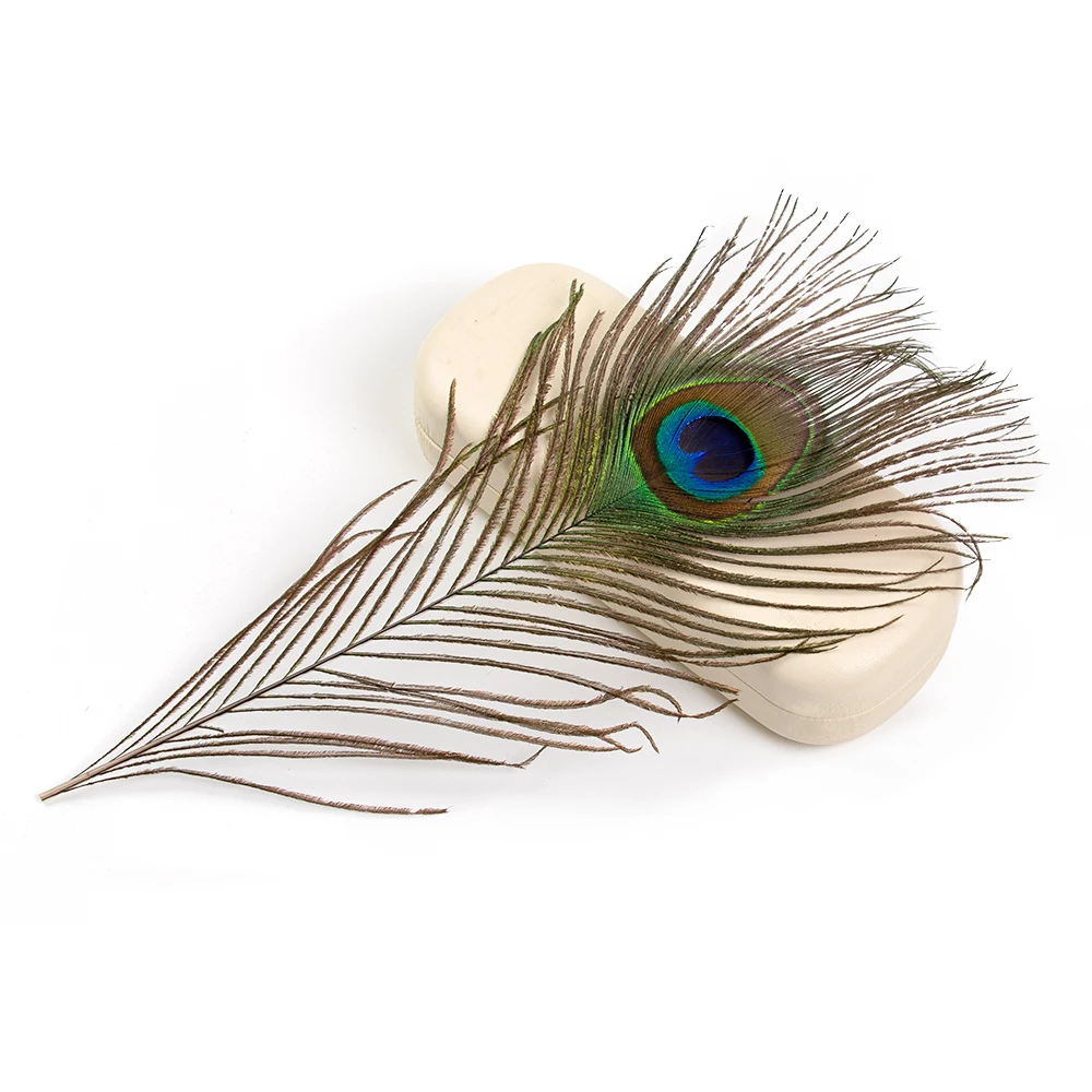 

wholesale Natural Real Peacock Feather Home Hotel Vase Decoration DIY Craft Plume Clothing Stage Performance Accessories 25-30cm