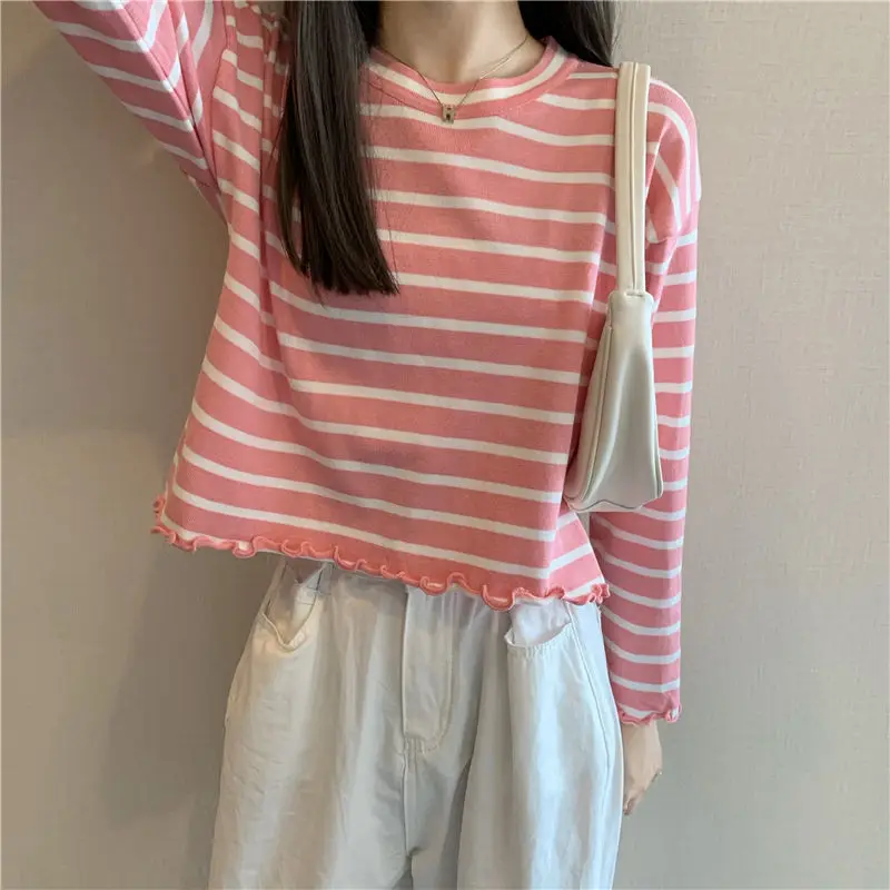 

2023 Plain Clothes White Striped Women's T Shirts Black Slim Female Tops Sexy Tees New In Causal Korean Style Xxl Funny Tshirts