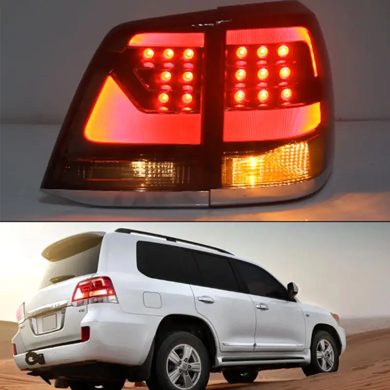 

Дневные ходовые огни Светодиодный ние фонари для Toyota Land Cruiser 2008-2015, стояночный тормоз, поворотный сигнал в сборе, автомобильные задние фонар...