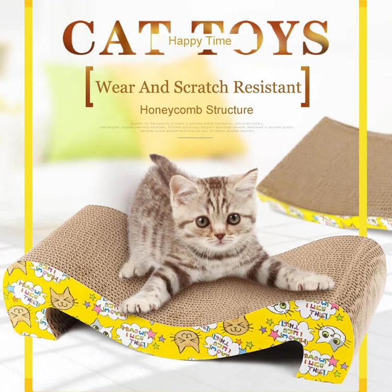 

Hot Cat scratching board corrugated paper cat claw tool furniture cats toys sofa teasing toy pet products supplies accessories