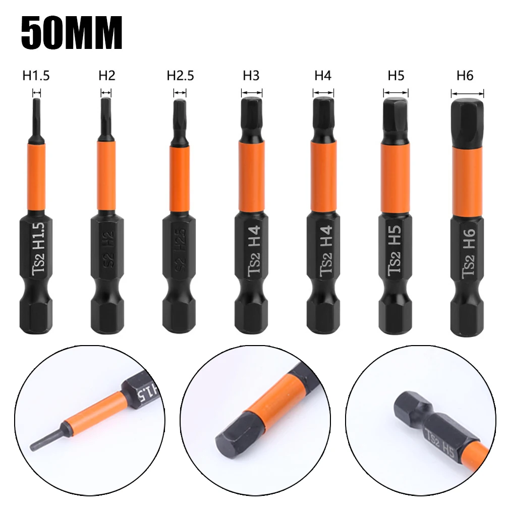 

1pc 1/4 Inch Hexagon Screwdriver Bit Quick Change Impact Driver Power Drill 50mm Magnetic For Electric Screwdriver Hand Tool