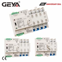 geya 63a 100a ats automatic transfer switch 5060hz pc grade dual power transfer din rail 220v 110v city power to generator