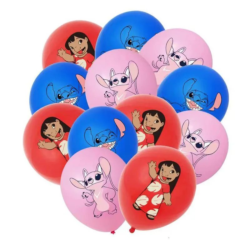 

10-18PCS Disney Stitch Latex Balloon Set Children Boy Girl's Birthday Party Baby Shower Party Decorations Balloon Kids Toys