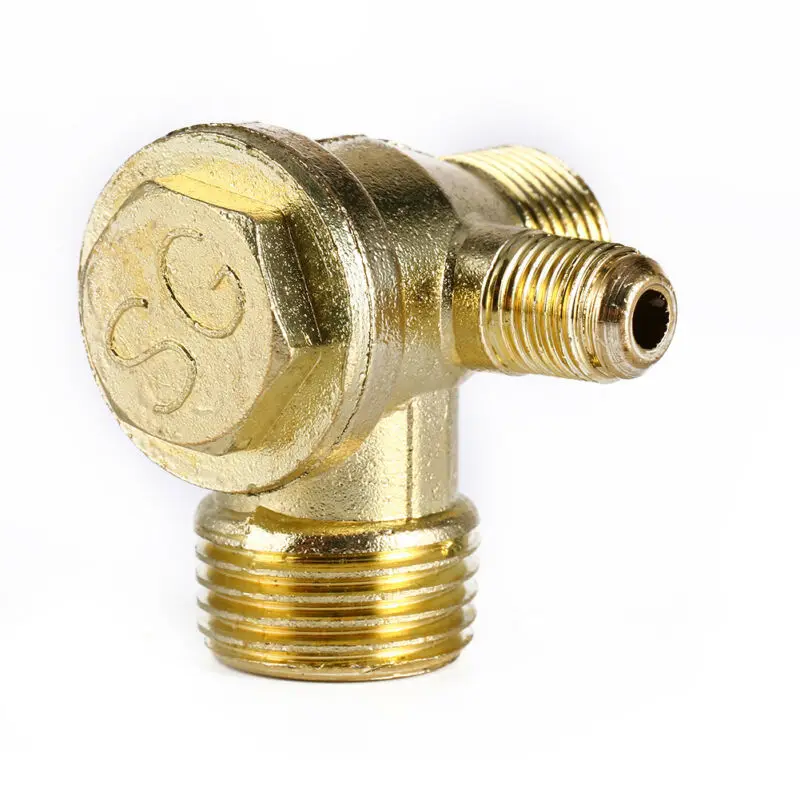 

3-Way Unidirectional Check Valve Connect Pipe Fittings Zinc Alloy High Quality Air Compressor Replacement Check Valve
