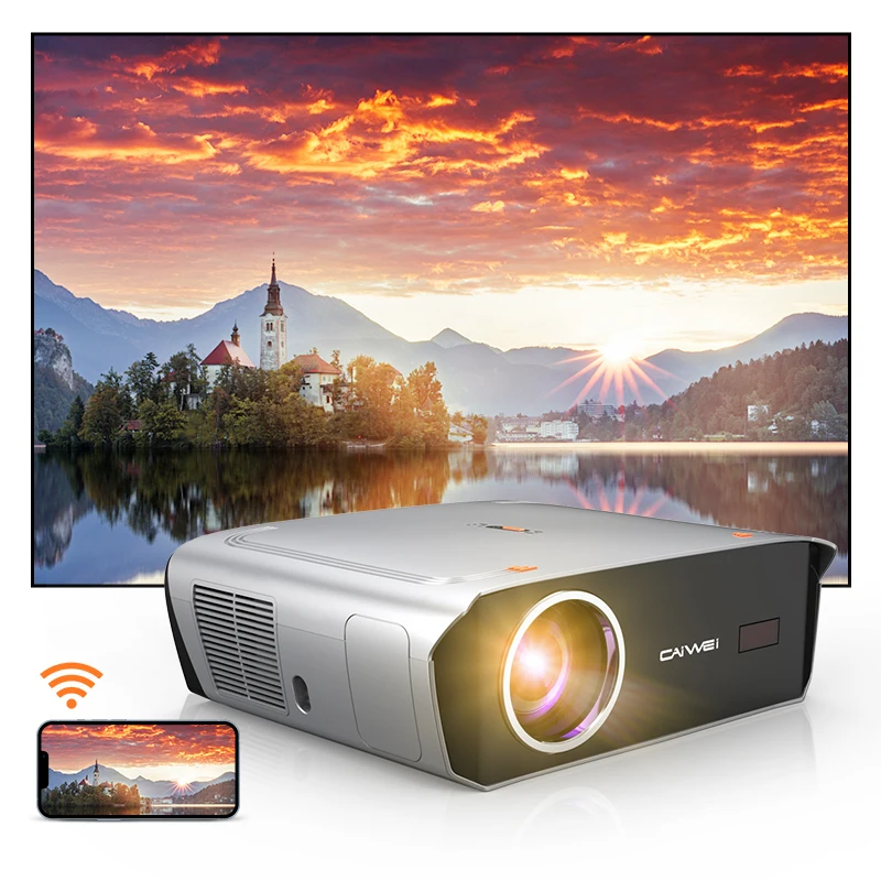 EUG Full HD Max WUXGA 1920X1200 4K видео 13000 люмен светодиодные проекторы с синим зубом Система