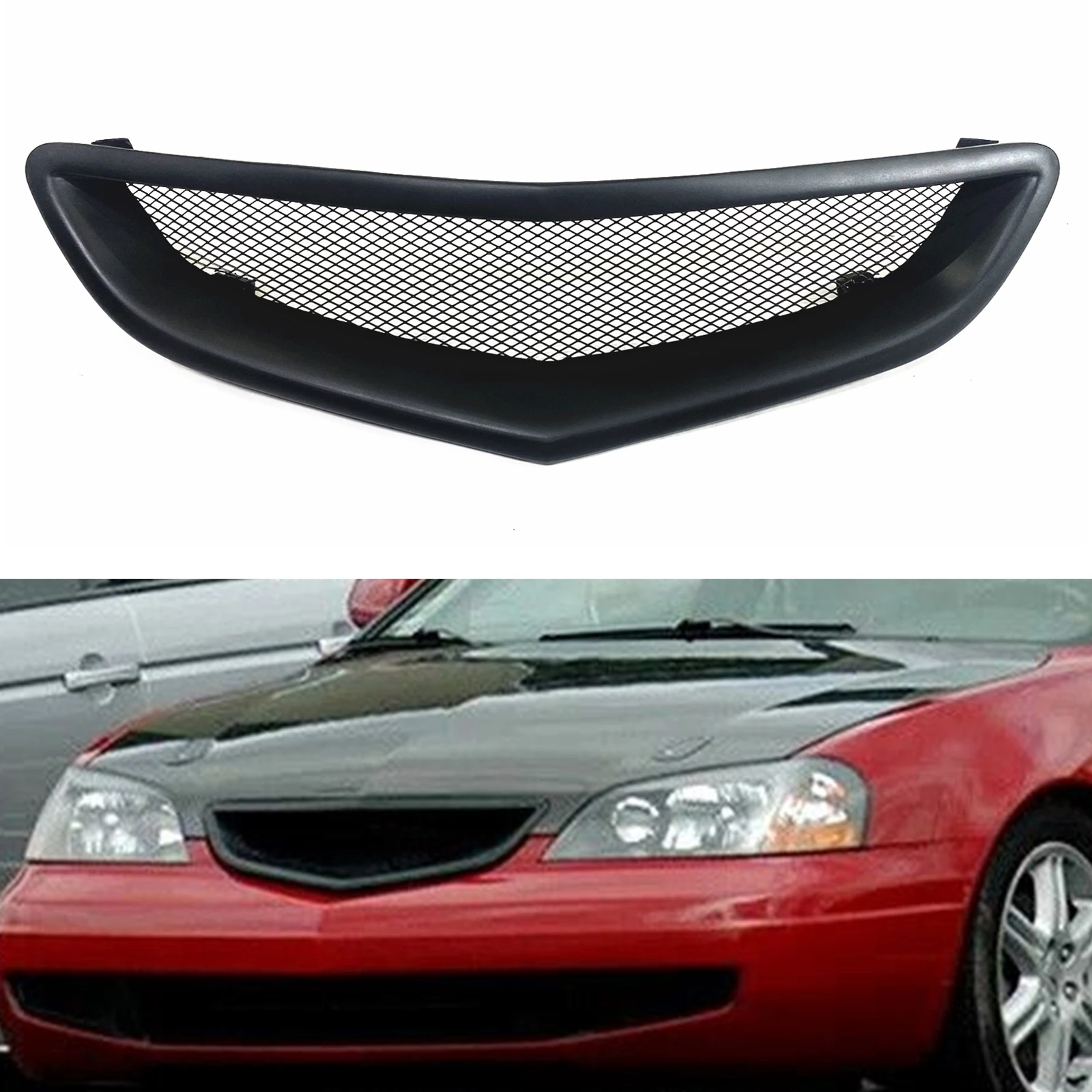 

Front Grille Grill Upper Bumper Hood Mesh Grid For Honda Acura 3.2 CL Coupe 2001 2002 2003