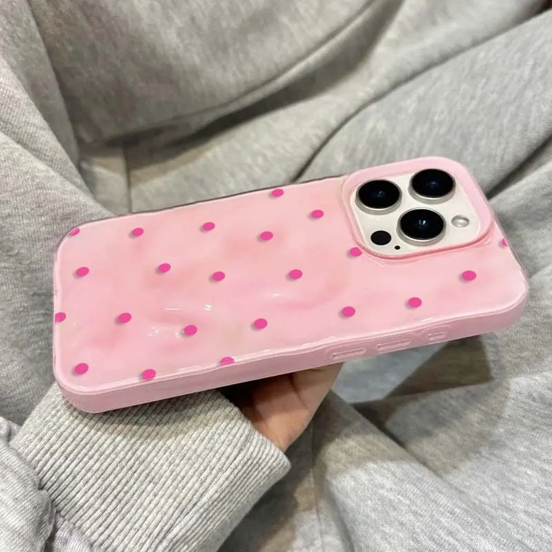 Черный, белый, синий чехол в горошек для iPhone 11, 13, 12, 14, 15, 16, 17 Pro Max Plus Air, простой, милый, противоударный, мягкий чехол Funda (art.: 3920cfb47da8d) - 3920cfb47da8d