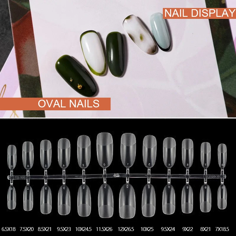False Nails New Matte Tips Fake Nail Capsule Press on Coffin/Stiletto/Almond/Square/Oval Nail Art Practice Manicure Tool images - 6