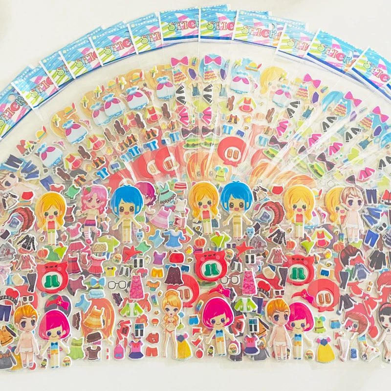 6 листов наклейки на одежду для девочек |