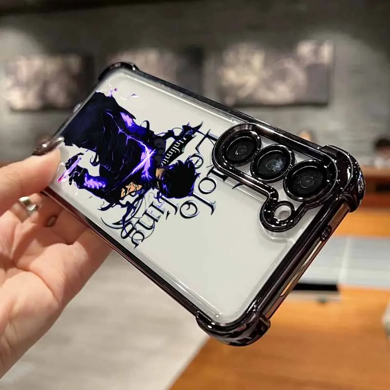 Чехол Anime S-olo l-eveling для Samsung S25 Edge S24 S23 S22 S21 S20 Note 20 Ultra Plus Lite с покрытием и защитой от падения (art.: 3920cff487692) - 3920cff487692