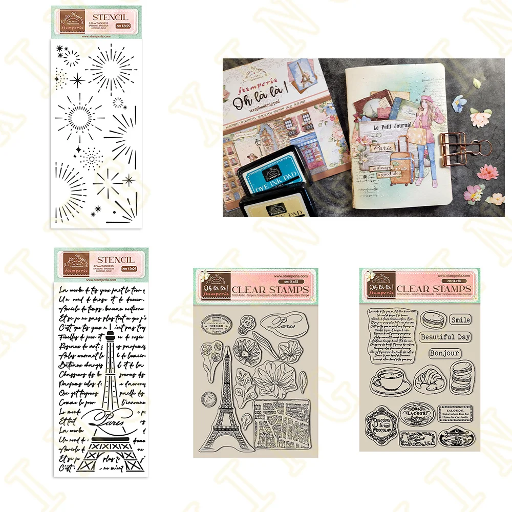 

2023 New Silicone Stamps Stencil DIY Scrapbooking Paper Handmade Album Stamp Die Sheets Greeting Card Fireworks Stencil