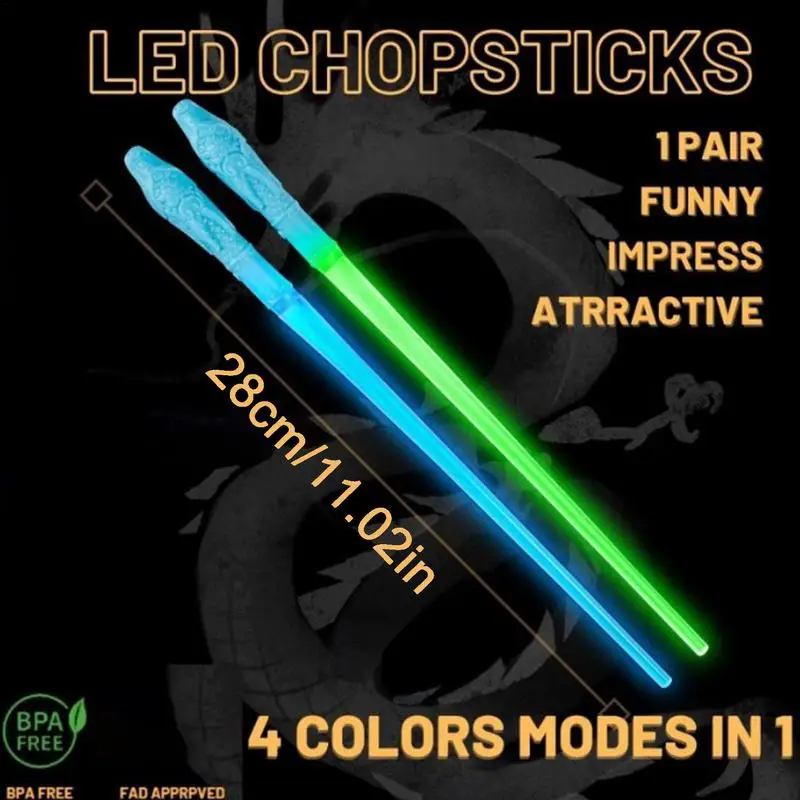 świecące pałeczki Sushi Lightup Pałeczki spożywcze do jedzenia wietnamskiego Wakacje Japońskie jedzenie Chińskie