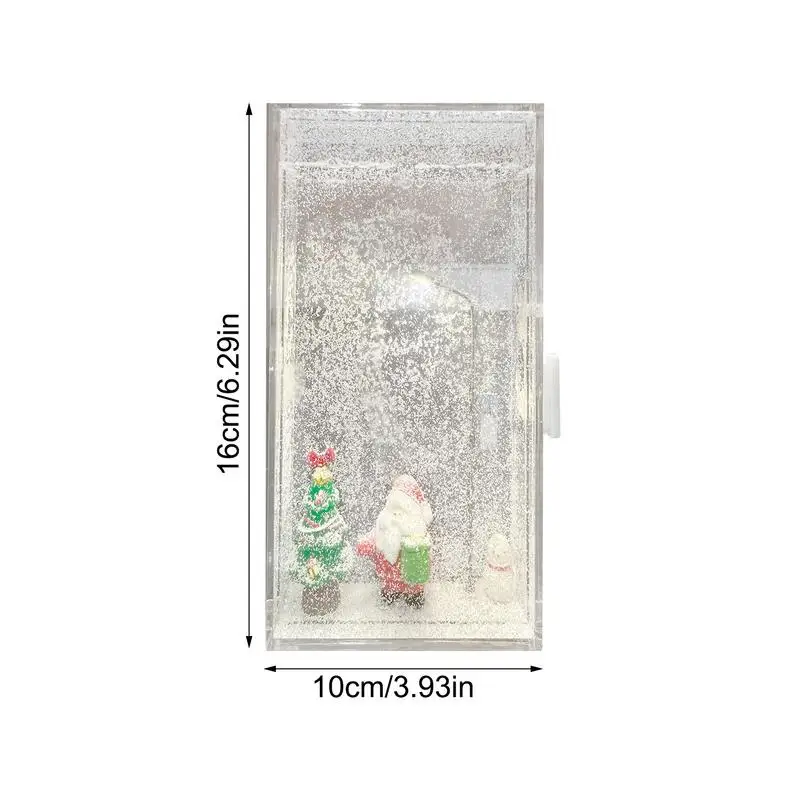 Милый снежный пейзаж ночник теплый свет лампа рождественская снежная сцена для