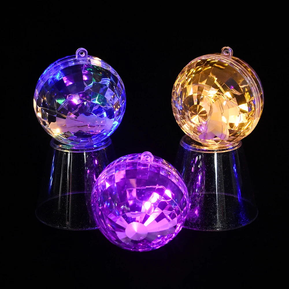 

Пластиковый прозрачный шар со светодиодной подсветкой, 3 шт.