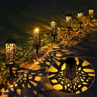 hollowing out led solar lawn lights for garden decoration outdoor waterproof patio pathway light solar power lantern street lamp