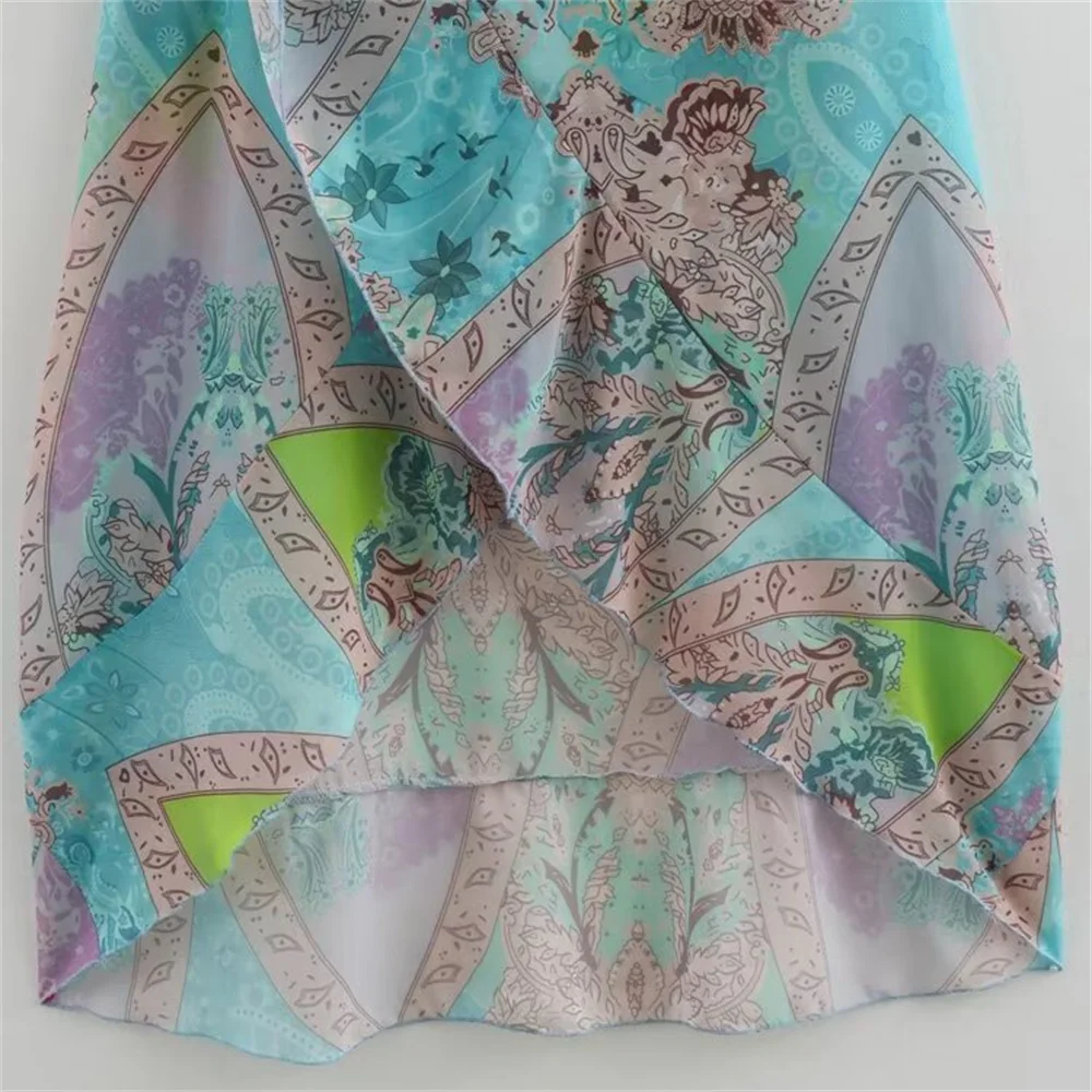 Unizera2024 Женское Летнее Модное Длинное Платье С V-образным Вырезом На Тонких