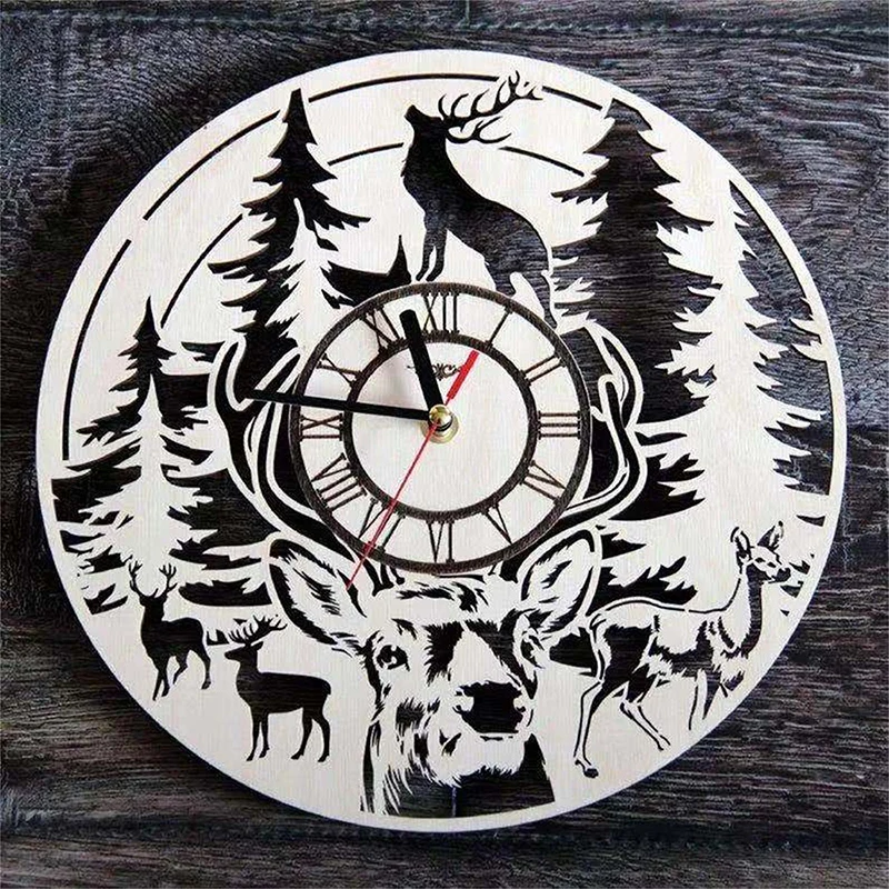 

25cm Nordic Creative Decorative Wall Clock Retro Art Study Home Wall Decorations Hollow Carving Wall Clock A Variety Of Optional