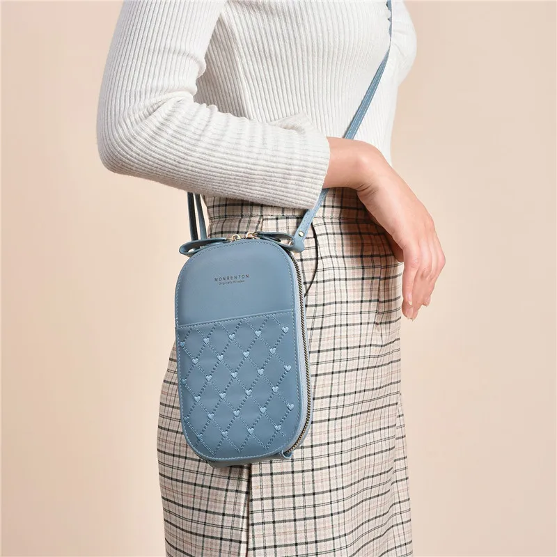 

Роскошная женская сумка-мессенджер для телефона из искусственной кожи, миниатюрные милые сумочки на плечо, Дамские кошельки для мелочи, Мод...