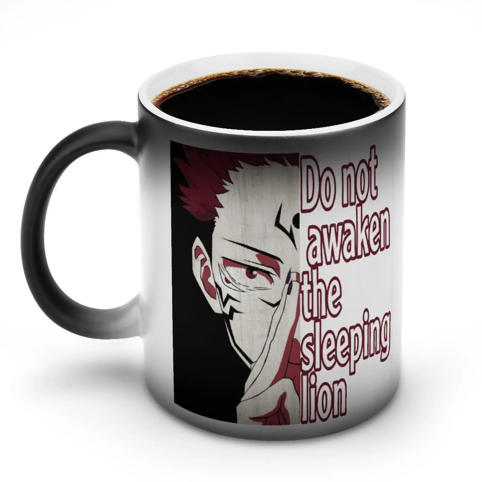 

Кружка для сна Sukuna, кружка для капучино juютсу, Kaisen, меняющая цвет, недорогие забавные керамические чашки