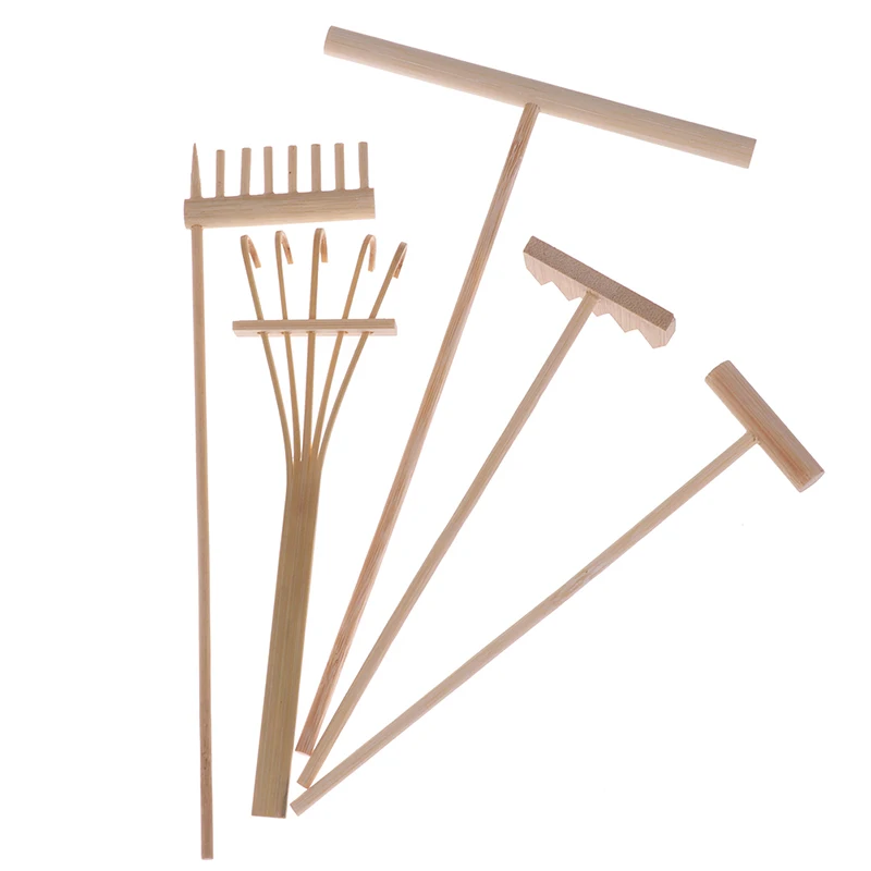 

5pcs Bamboo Zen Garden Rake Meditation Tools Home Decor Relaxation Handcrafted
