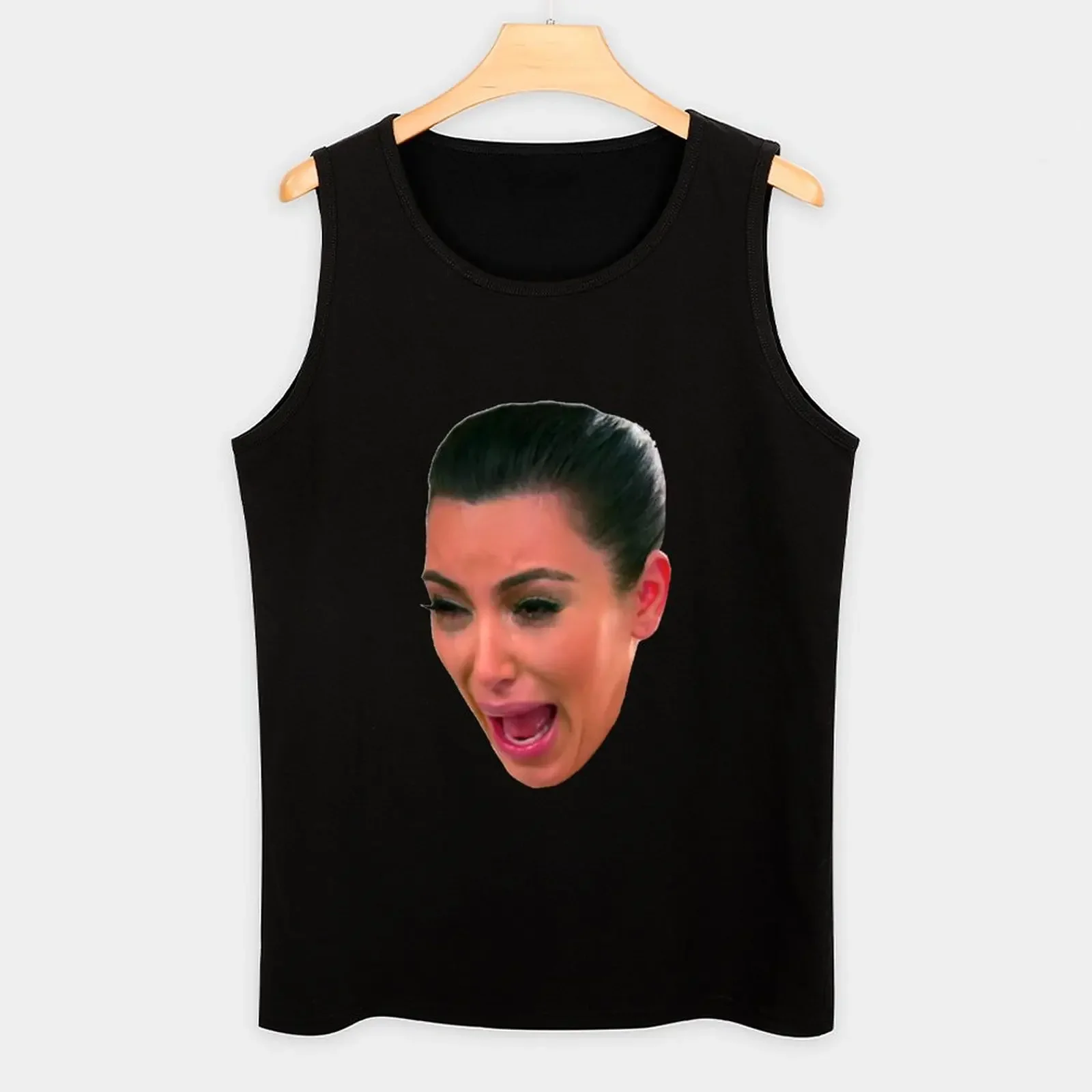 Новинка мужской тренажерный зал Kim Krying Tank верхние жилеты Gym