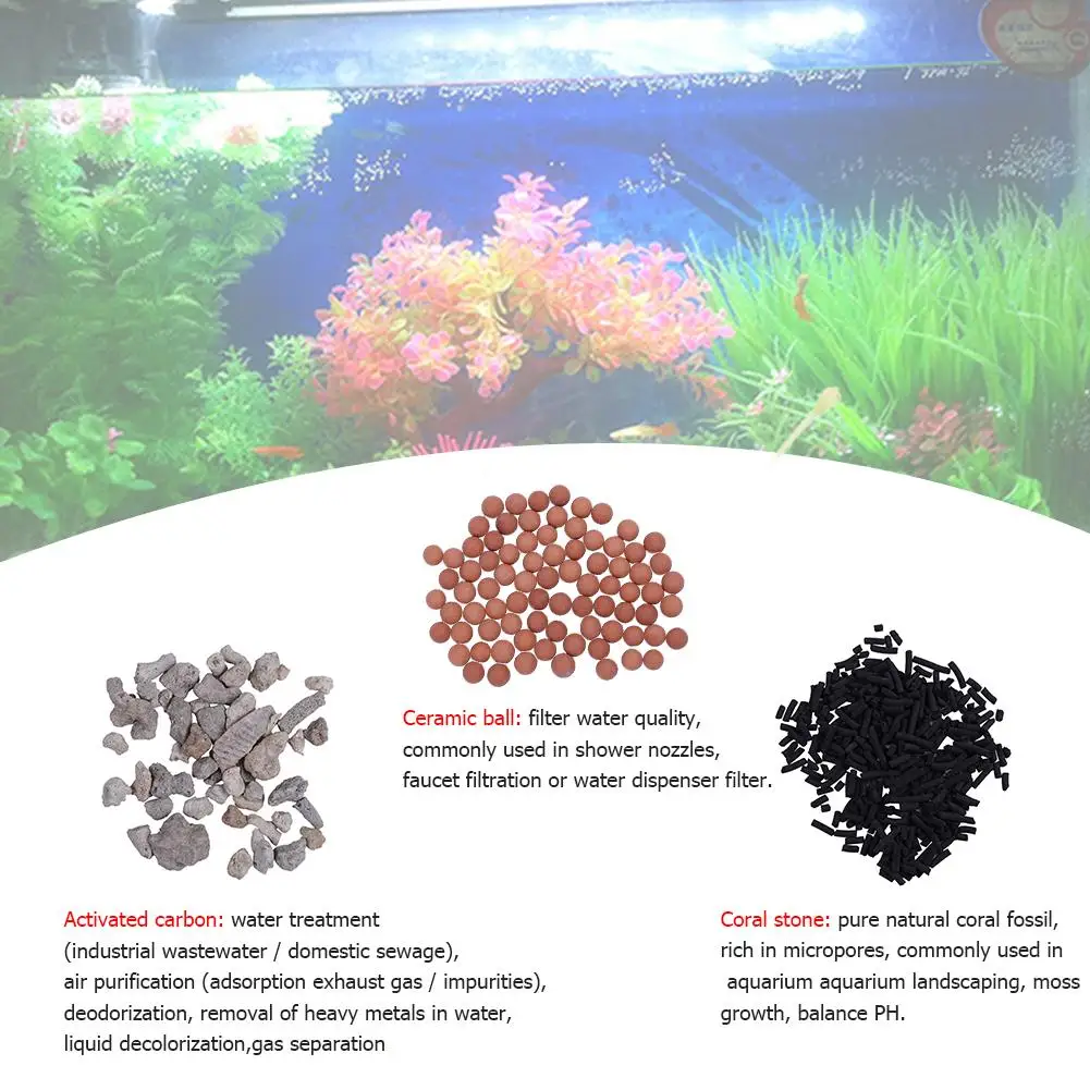 

Natural Raw Material Air Filter Fish Tank Water Strainer Aquarium Landscaping Ball Media Fish Tank for Home Decoration