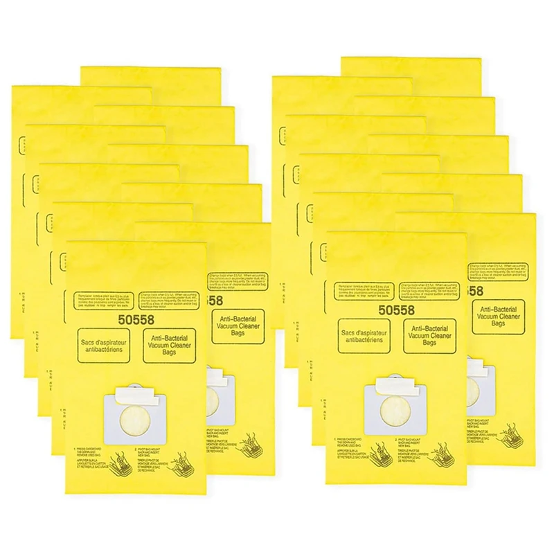 

20 Pack Type C/Q Parts Vacuum Cleaner Bags For Kenmore Canister 5055, 50557 And 50558