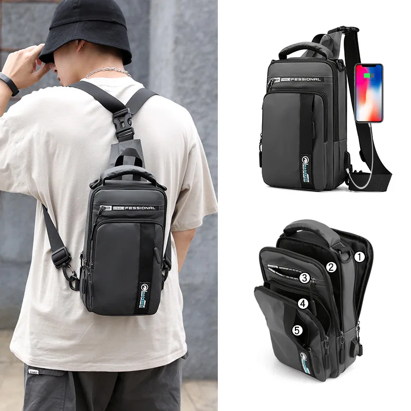 

Crossbody Multifunction Shoulder For Anti-theft Men Messenger Bag Yoreai Waterproof Male Charging Bag Bags Tote Casual New