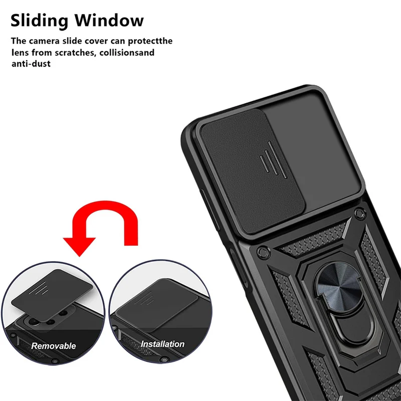 For Motorola Edge 20 Pro Case Slide Camera Armor Phone Cases For Moto Edge20 Lite Edge 2021 Edges Magnetic Holder Stand Cover