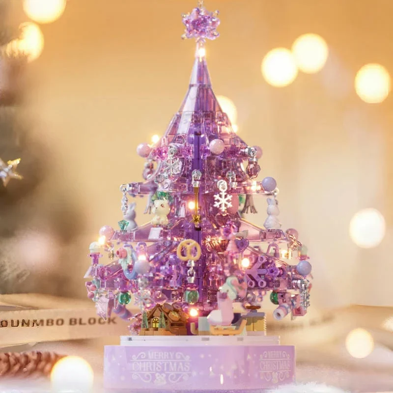 SEMBO BLOCK Рождественская елка Музыкальная шкатулка Строительные блоки Уличная