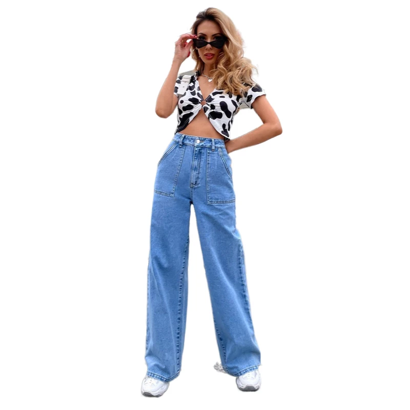 

Women'S Jeans Street High Waist Pants Korean Fashion Loose Jeans Straigh Leg Pants Y2K Female Jeans Tangada Jeans Palazzo Mujer