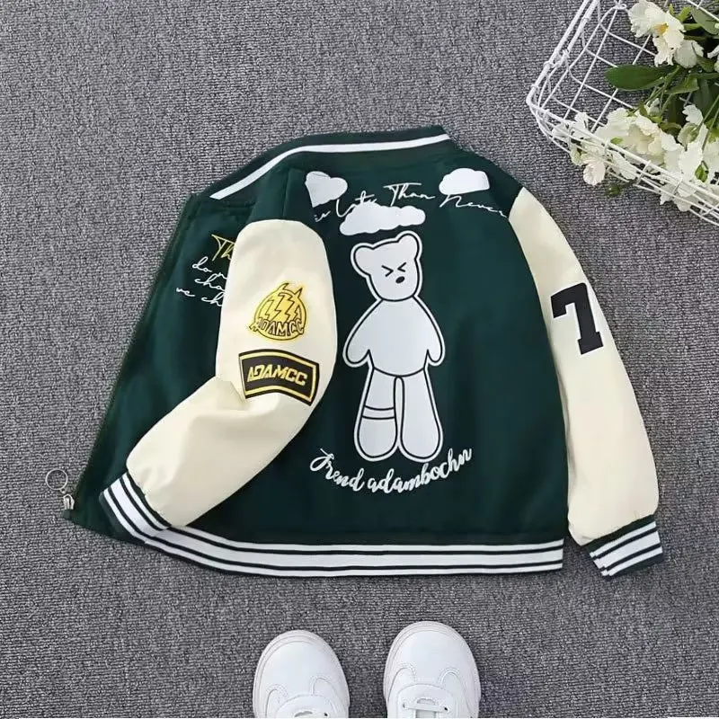 

2023 Children Spring Autumn Jacket Coat Clothing Kids Cartoon Windbreaker Kids Baby Boys Girls Outerwear Clothes 2 3 4 5 6 7 T