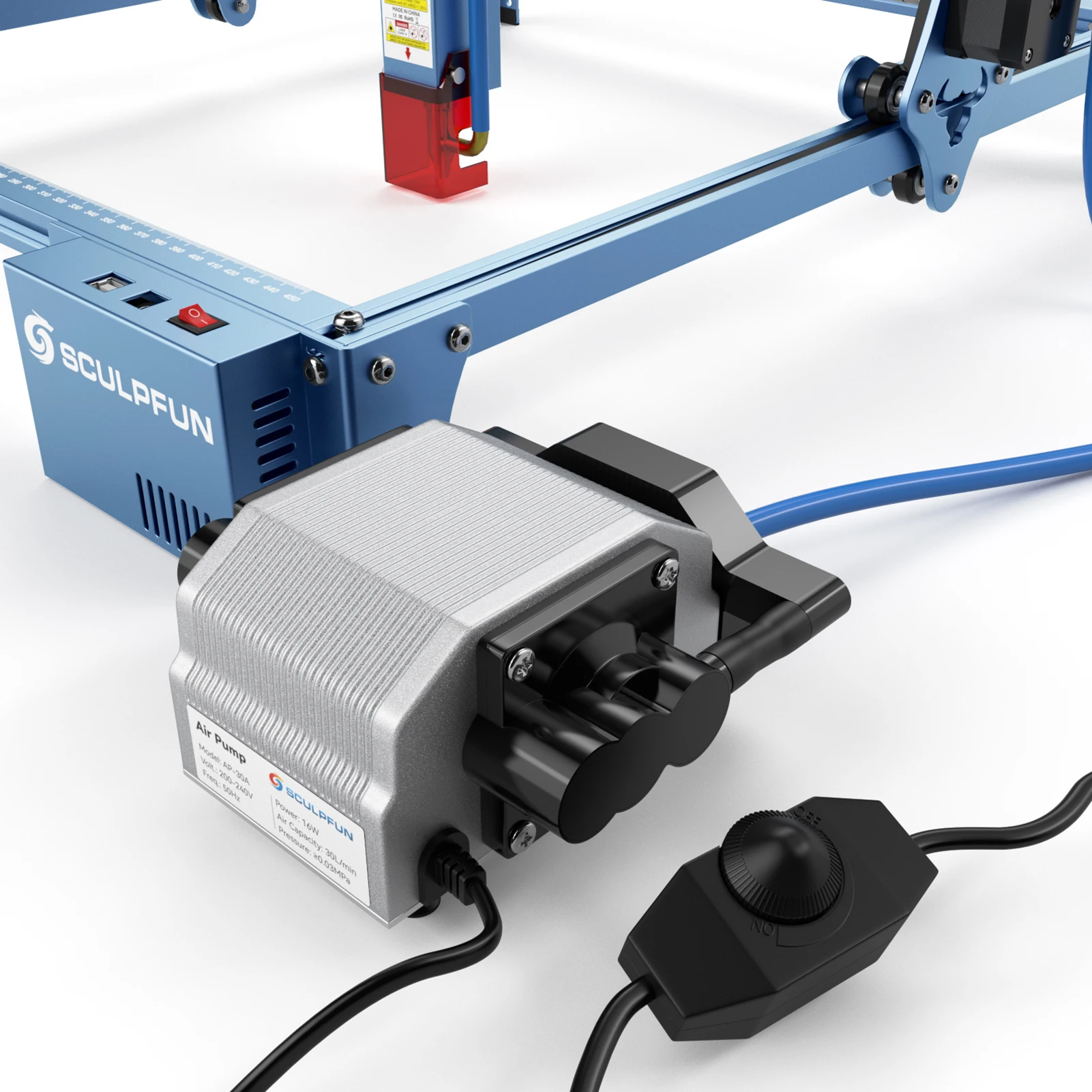 

SCULPFUN 30L/Min Laser Air Assist Pump Air Compressor for S10 Laser Engraving Machine Upgraded Laser Cutting Machine Accessory