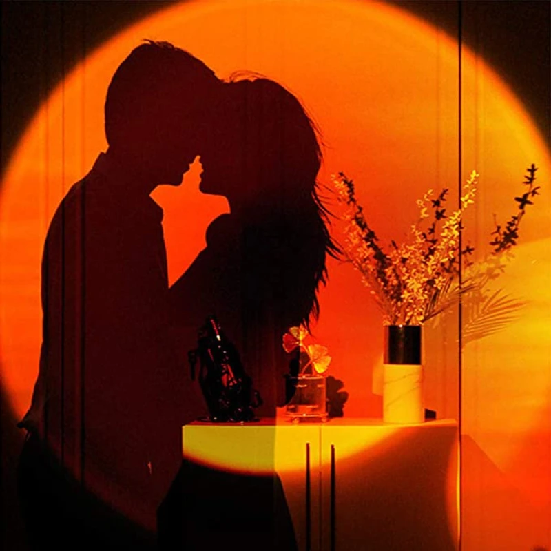 16 цветов закат лампа Радужный проектор светильник 4 режимами дистанционного