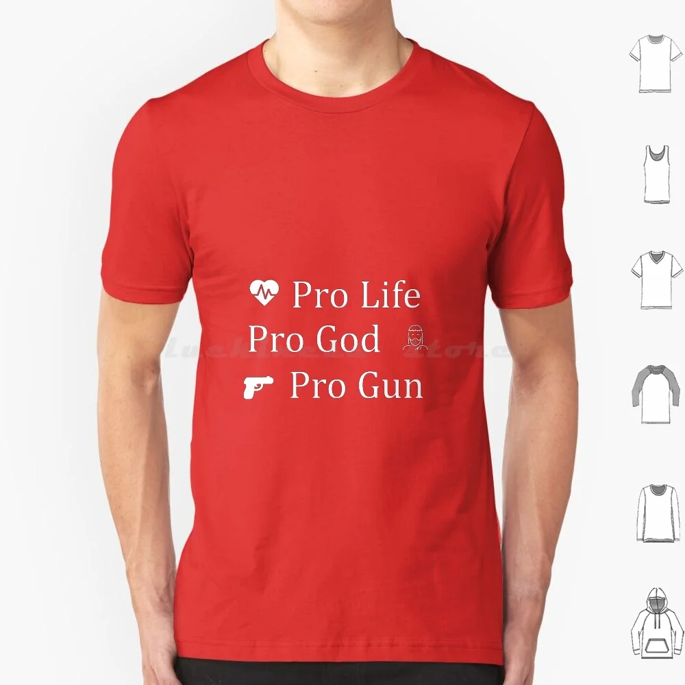 

Pro Life , Pro God , Pro Gun. Жирное заявление! (Для темного фона) Футболка большого размера 100% хлопок Pro Life Pro God Pro Gun