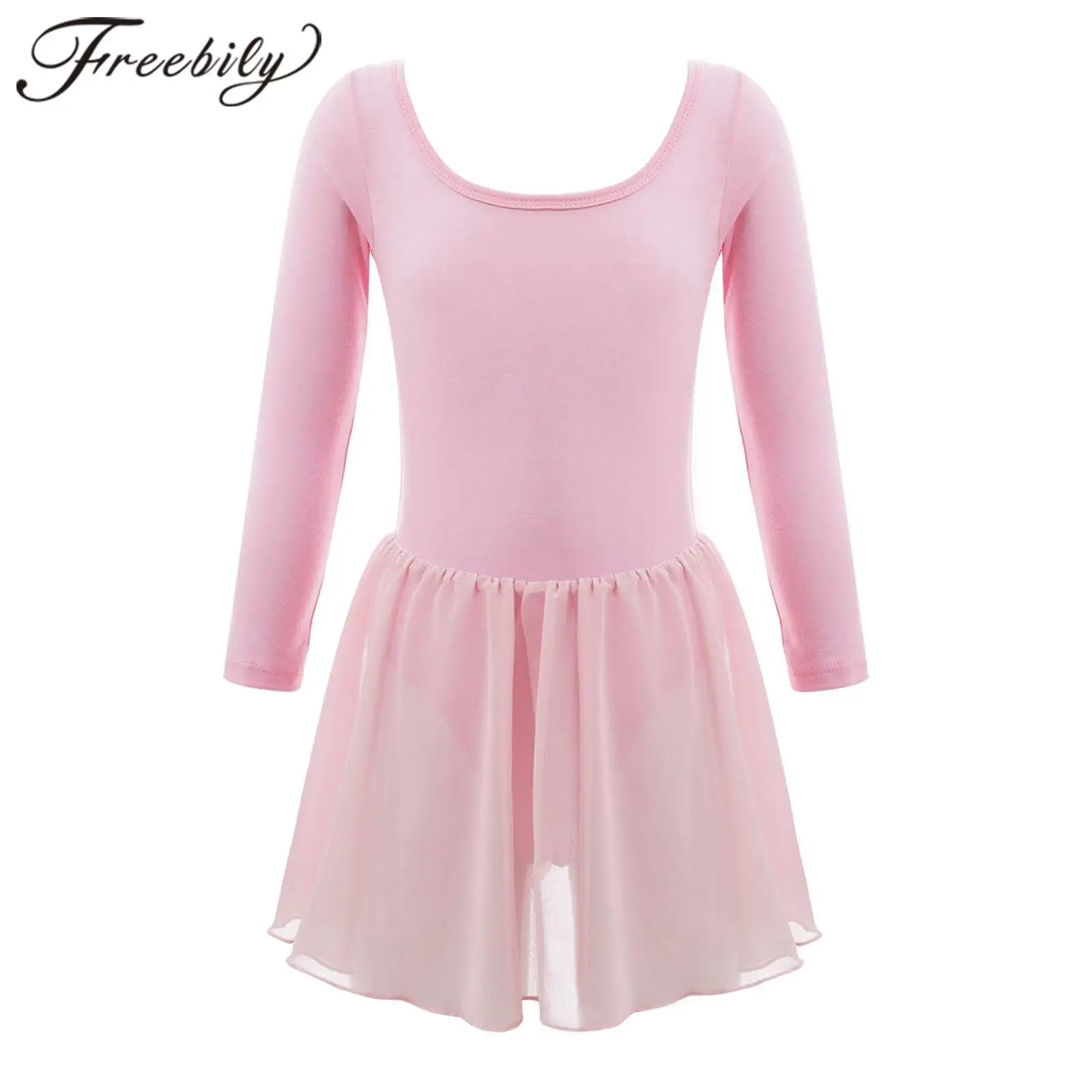 

Girls Long Sleeve Ballet Dancer Leotard Tutu Dress Skating Gymnastics Leotard Dancing Wear Performance Clothes Dance Costumes