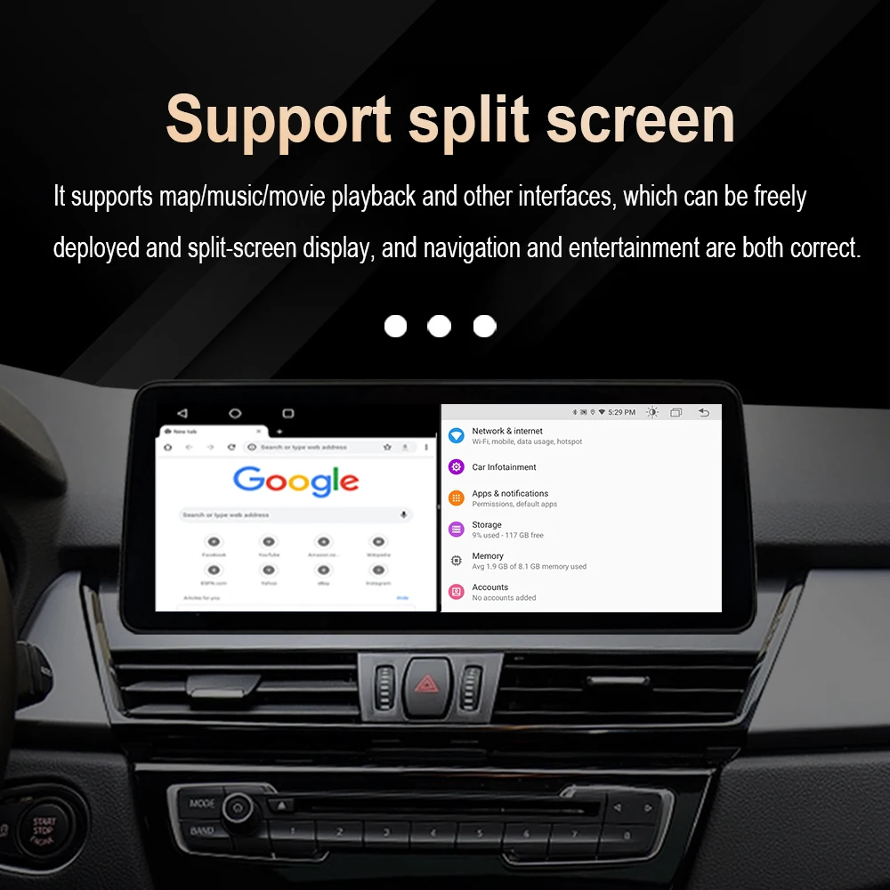 Фото Автомагнитола QLED с Android 15 и мультимедийным плеером для BMW 1 и 2 серий F20 F21 F22 F23 (2012-2017) с беспроводным CarPlay и DSP №3