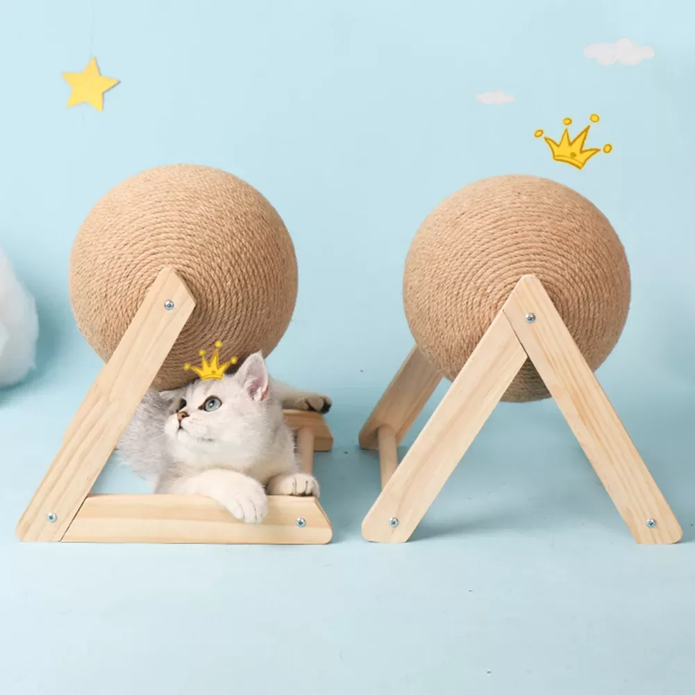 

Cat Toy Cat Scratcher Sisal Rope Ball Kitten Interactive Grinding Paws Toys Scratch Board Pet Furniture Accessories Supplies