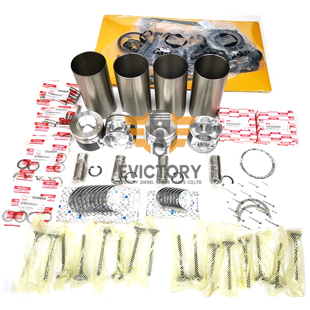 

For Isuzu 4JJ1-T 4JJ1 rebuild kit piston ring gasket bearing valve guide