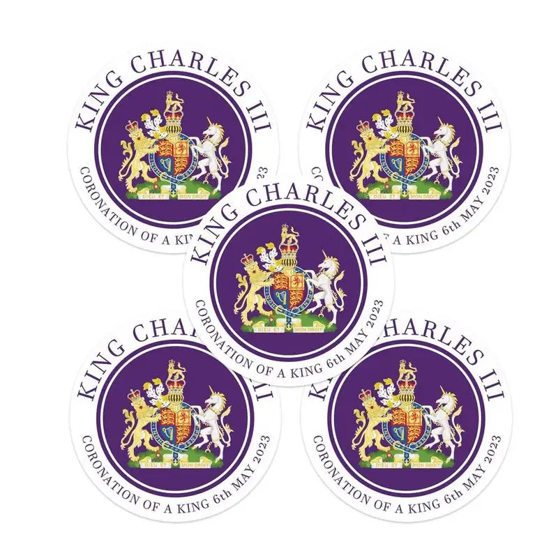

King Charles III Sticker Kings Coronation Sticker King Sticker UK British New King Charles III Bumper Sticker For Cars Boats